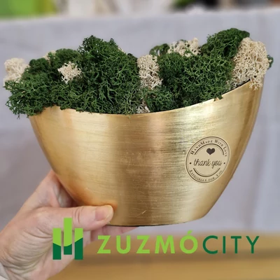 Zuzmó asztaldísz arany csónak